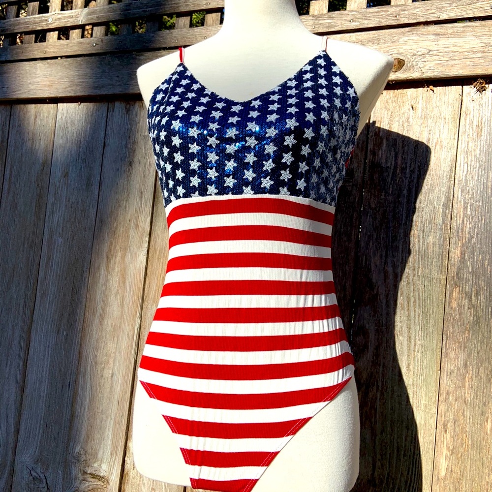 #Merica Ragstock Sequin BodySuit
